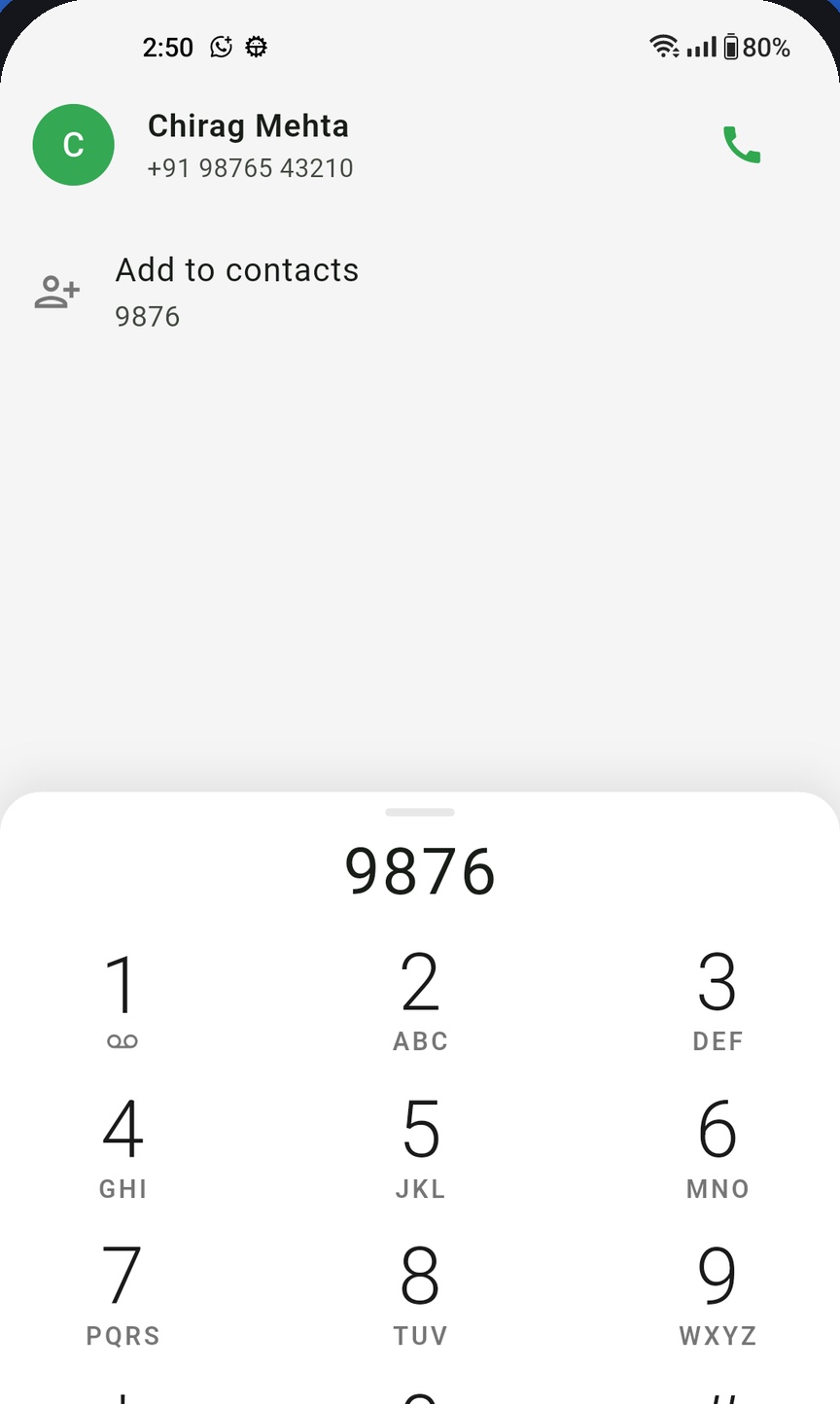 T9 search on the Speedo Dialer keypad