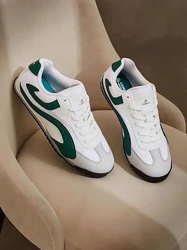 Retro Court White and Green Sneakers for women